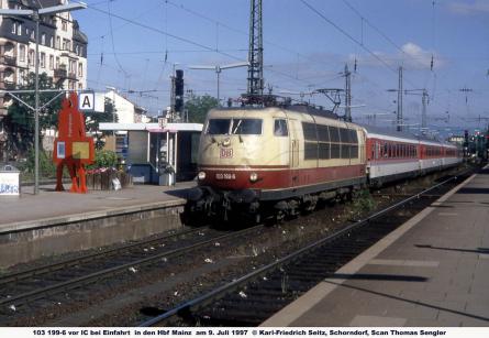 09.07.1997 vor Einfahrt in Mainz Hbf
