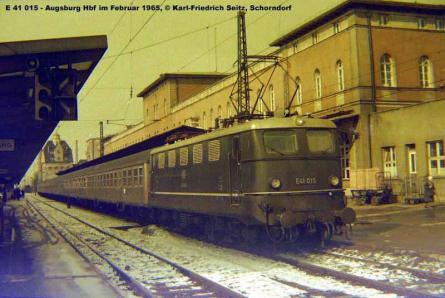 Februar 1965 in Augsburg Hbf