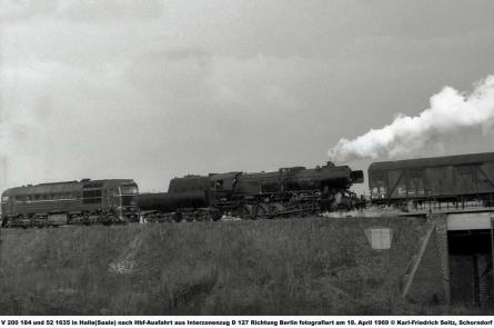 18.04.1969 in Halle nach Hbf Ausfahrt